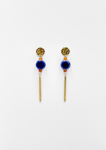 Pendientes Hygge Azul Marino y Naranja
