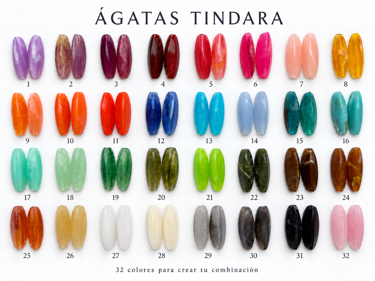 Carta de ágatas Tindara, códigos del 1 al 32