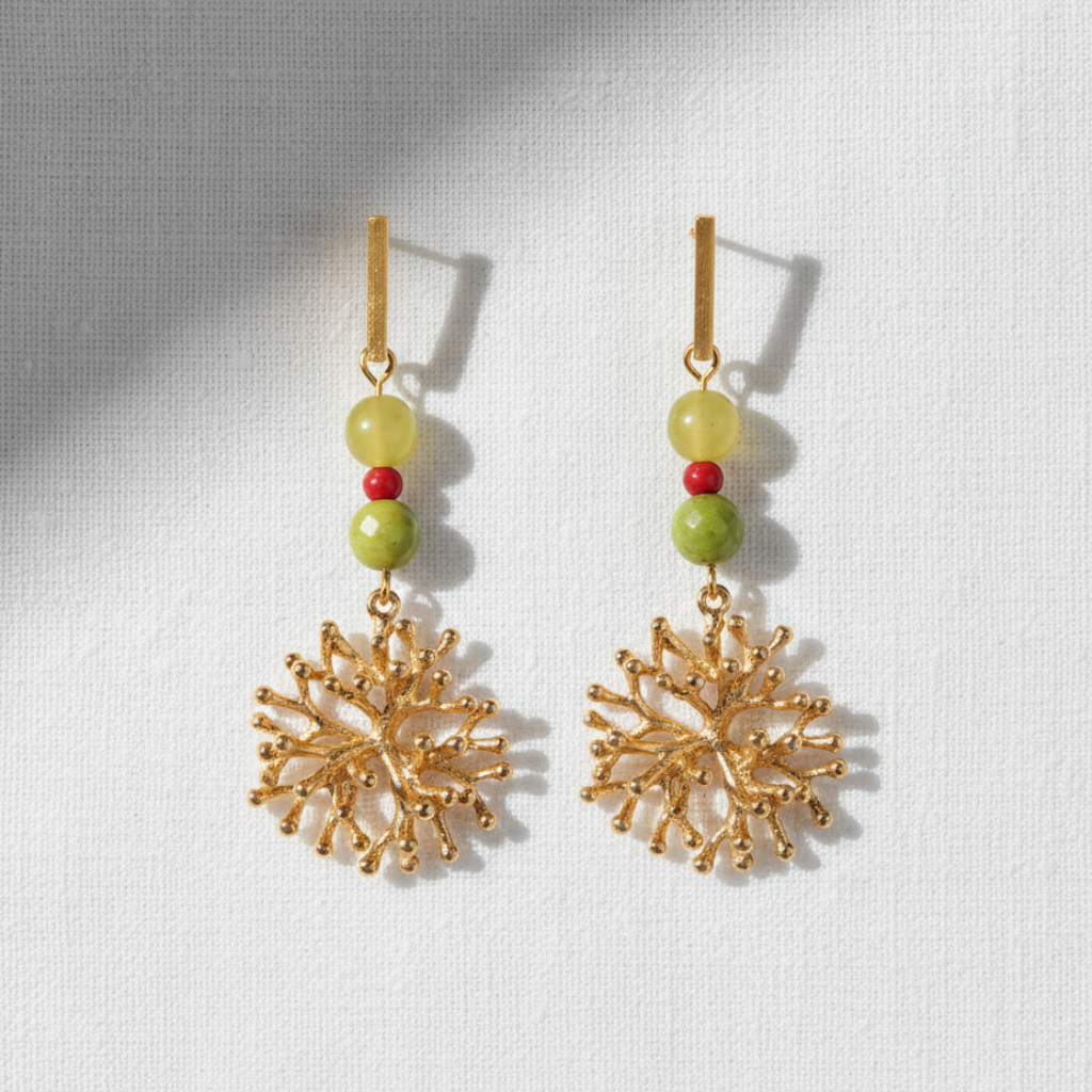 Pendientes Corales de Taormina (Oro 18k)